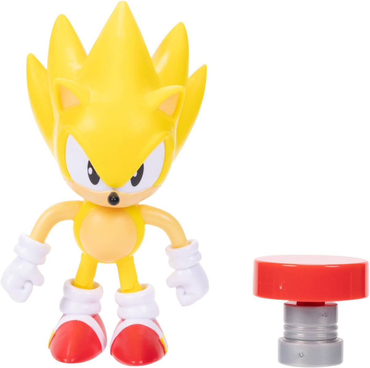Sonic The Hedgehog JAKKS Pacific - Sega Figura Classic Super Sonic de 4″ con Accesorio Red Spring – Figura Articulada Oficial para Fans y Niños 3+ Años
