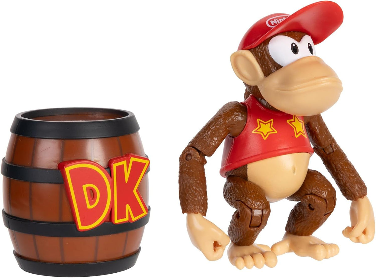 Jakks Pacific Figura de Acción Super Mario Bros Diddy Kong 4"