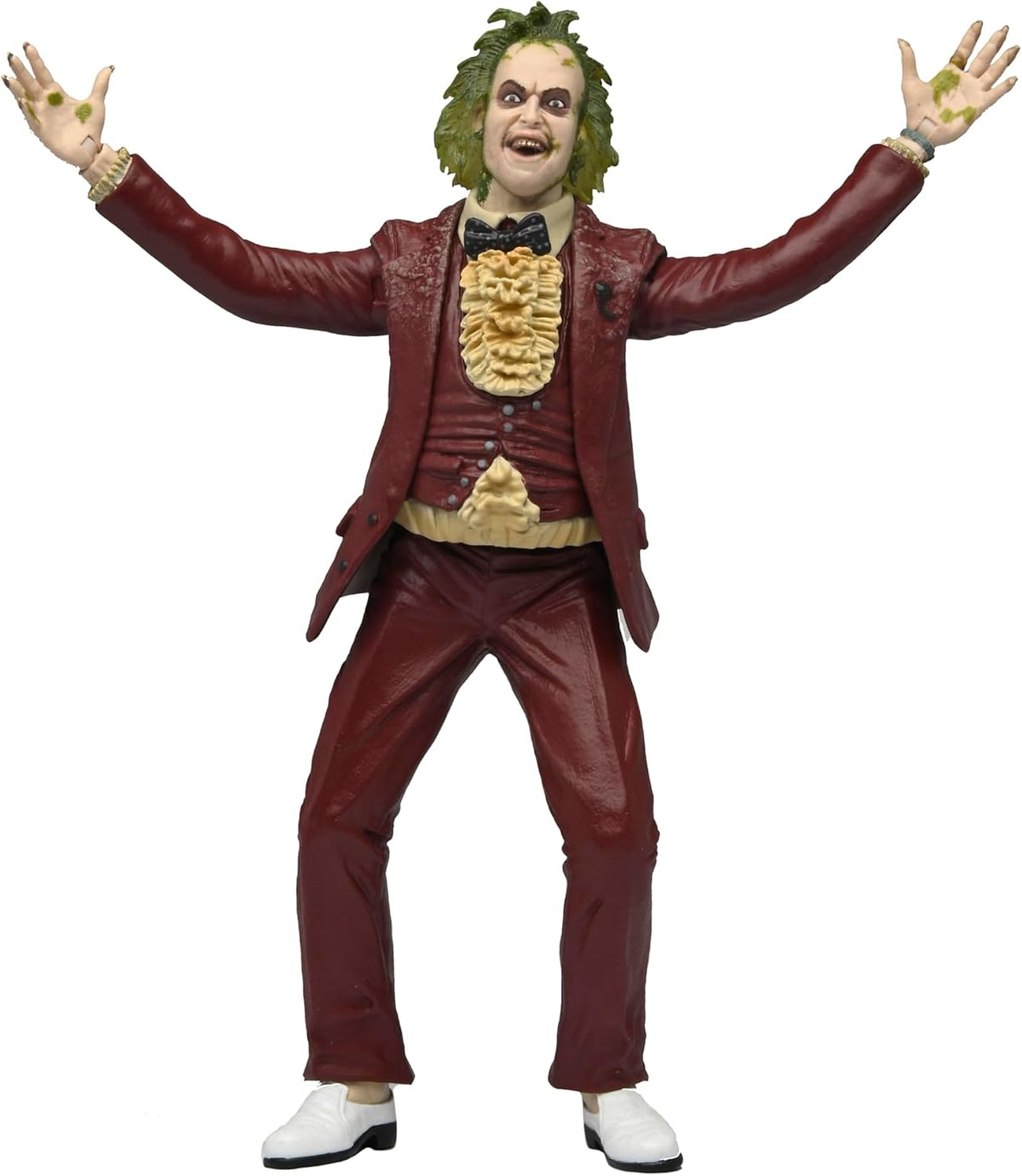 NECA - Beetlejuice (1988) - Figura de acción a Escala de 7 Pulgadas - Esmoquin Rojo Beetlejuice en Embalaje blíster