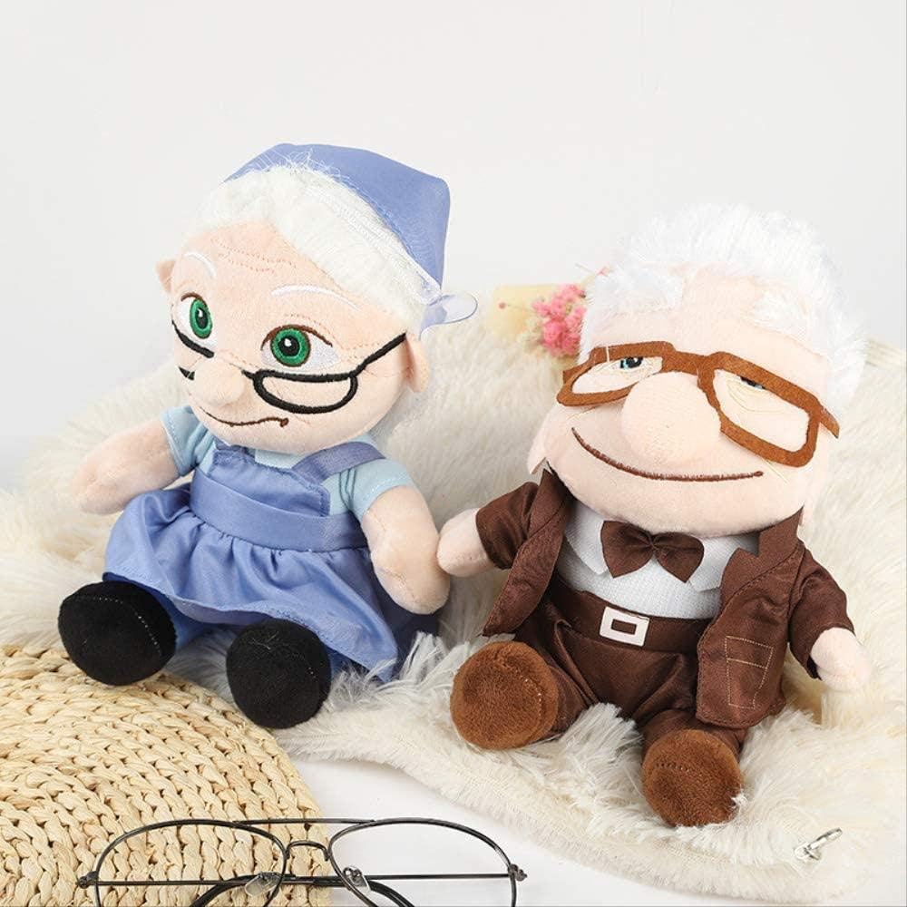 N/Z 2 Unids 20cm Movie Up Peluches Muñecas Juguetes Old Carl Mrs Fredricksen Ellie Peluche Muñecas Cumpleaños para Niños Niños
