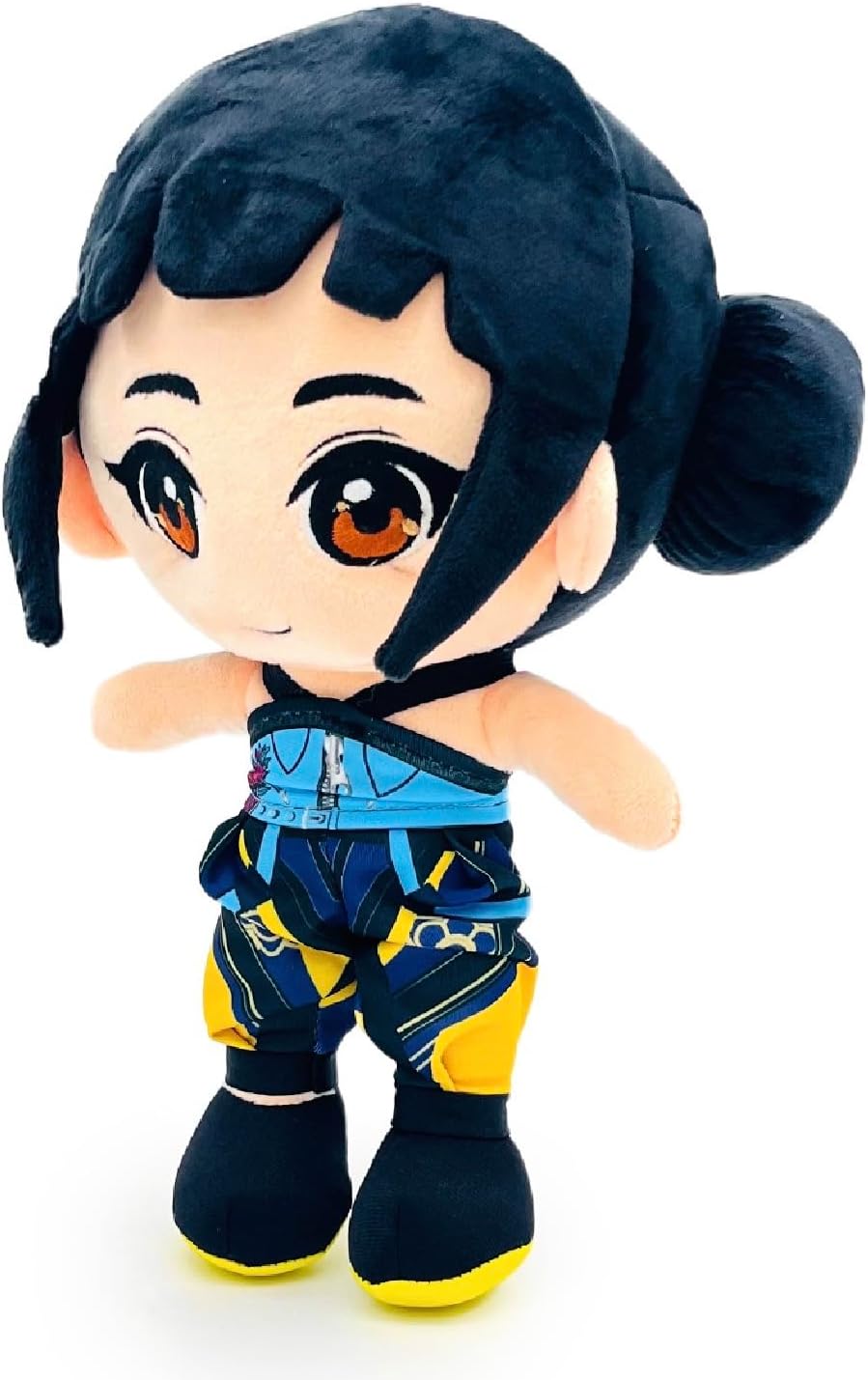 Genérico Peluche Premium Zoey K-Pop, Muñeca Suave Guerrera k Pop con Cabello Negro Trenzado, Coleccionable, Unisex, Gris, Vinilo