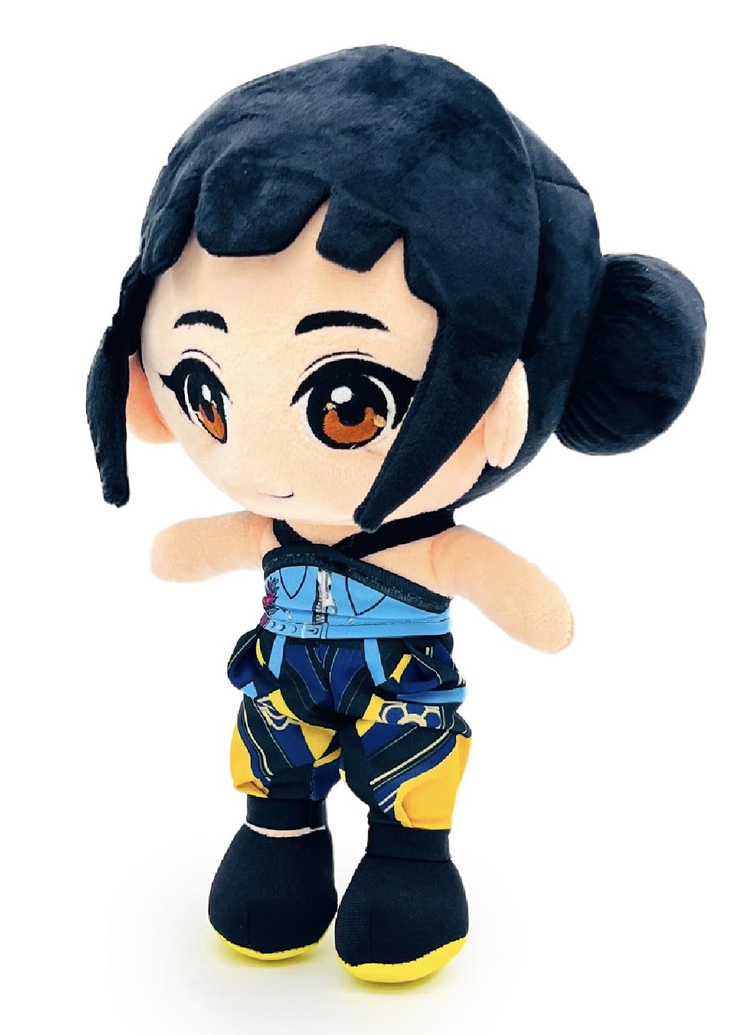 Genérico Peluche Premium Zoey K-Pop, Muñeca Suave Guerrera k Pop con Cabello Negro Trenzado, Coleccionable, Unisex, Gris, Vin