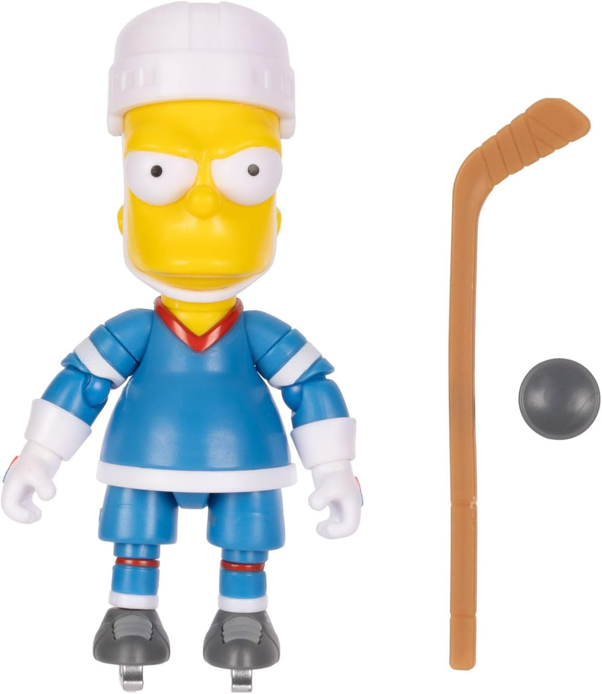 The Simpsons - Cifras de acción de Hockey de 5 Pulgadas con Palo de Hockey y Disco