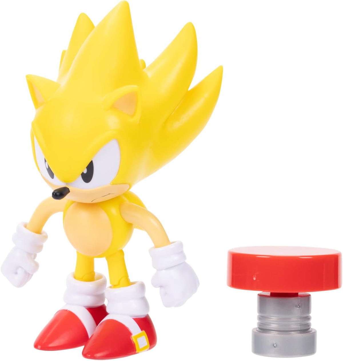 Sonic The Hedgehog JAKKS Pacific - Sega Figura Classic Super Sonic de 4″ con Accesorio Red Spring – Figura Articulada Oficial para Fans y Niños 3+ Años