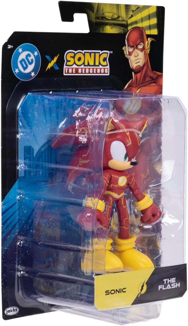 Jakks Pacific Figura de Acción Sonic x DC, Sonic como The Flash, 5 Pulgadas