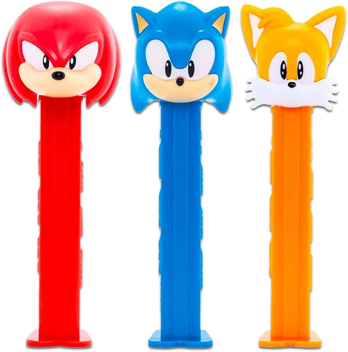 Sonic The Hedgehog Dispensadores Pez (Paquete De 4): Incluye 3 Dispensadores De Dulces Con Sonic, Tails, Knuckles, Un Repuesto Y Más | Dispensador De Dulces Pez Y Repuestos