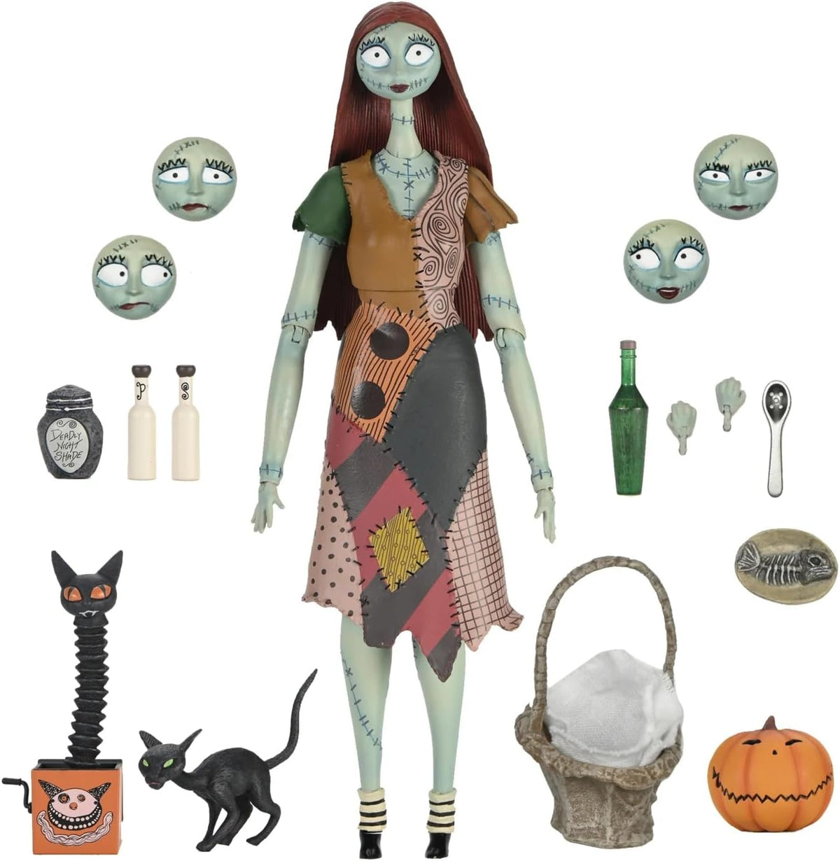 Disney Tim Burton's The Nightmare Before Christmas - Figura de acción de escala Ultimate Sally de 7 pulgadas