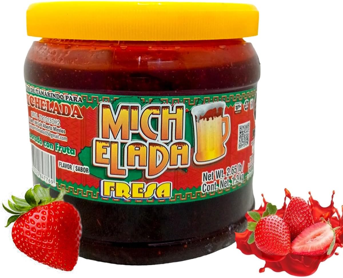 Salsa Mix 1.1k Varios Sabores Para Escarchar, Fruti Mich Sabor FRESA CHAMOY