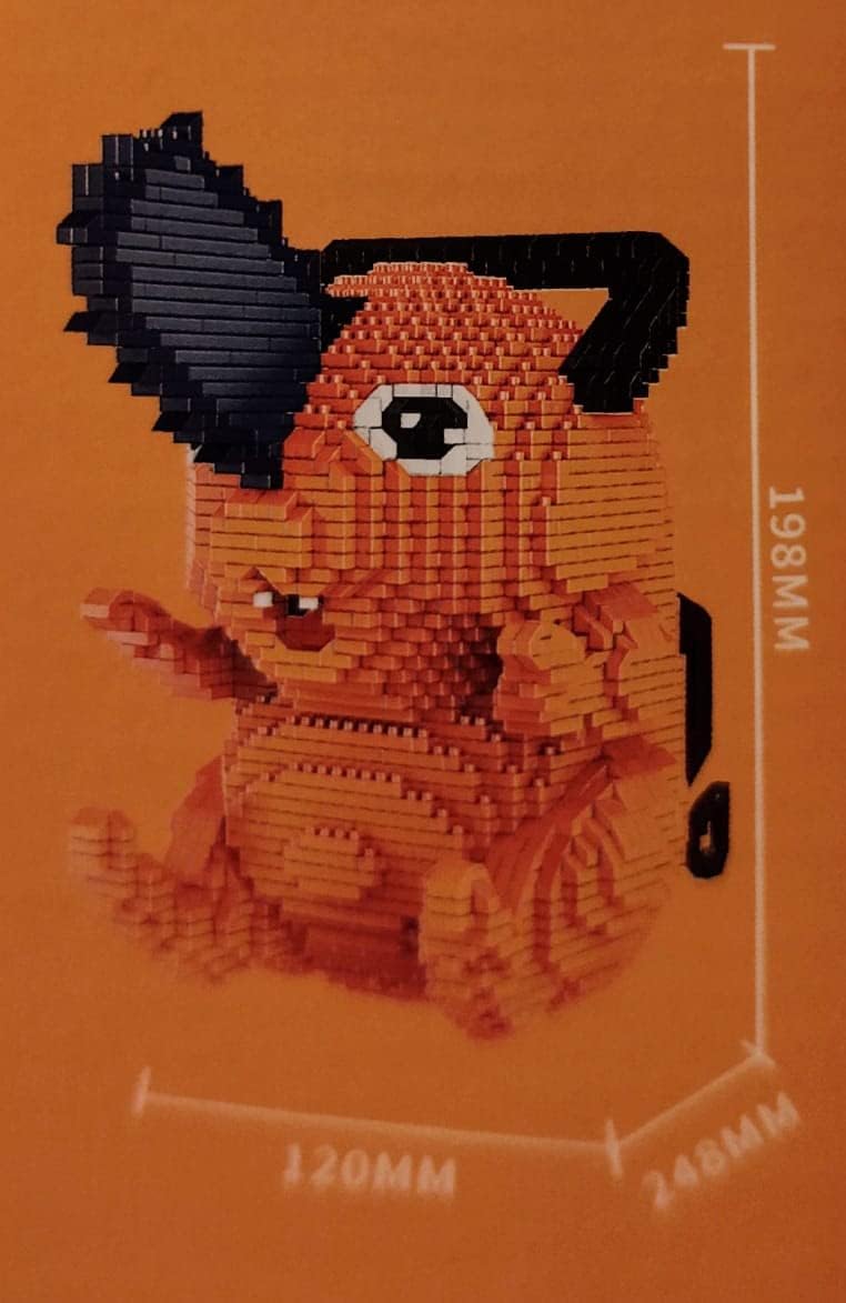 LOVESN Juguete de Construcción de POCHITA el fantastico Demonio Motosierra de Chainsaw Man, microbloques de construcción para Hacer un Modelo fantastico de colección, Nivel 5.