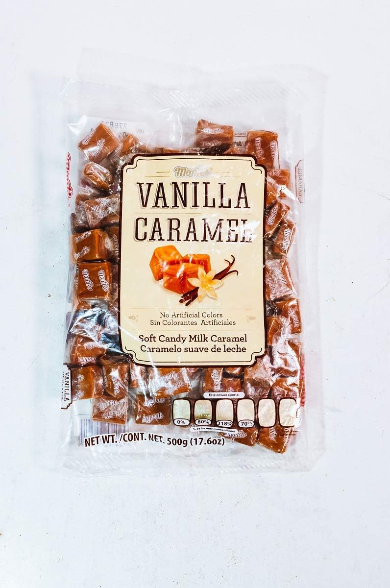 Montes Vanilla Caramel - Caramelo suave de leche sabor vainilla - 70 piezas - 500 g