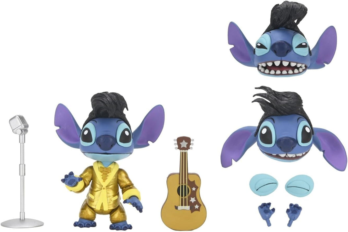 NECA - Stitch - Ultimate Gold Suit Elvis Figura de acción de Escala de 7 Pulgadas