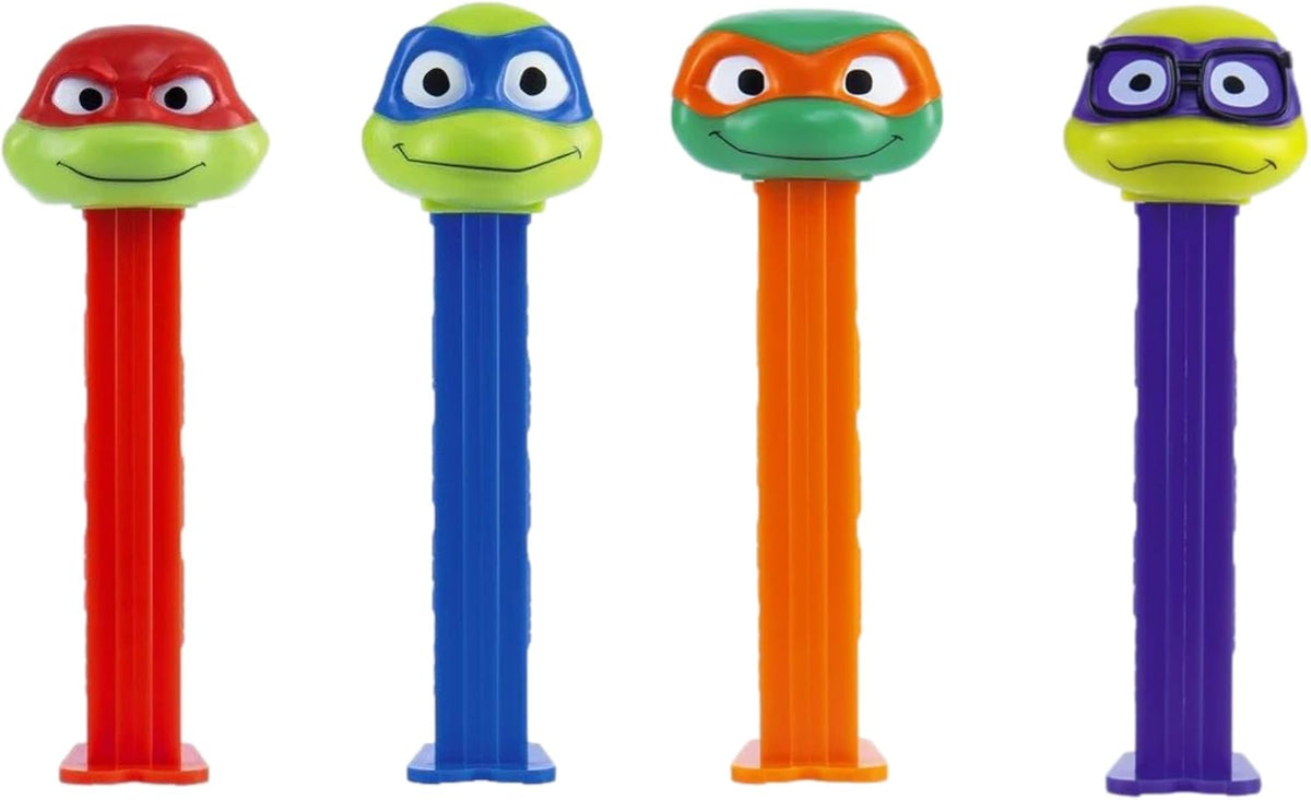PEZ TMNT Juego de tortugas ninja | Miguel Ángel, Donatello, Leonardo y Raphael Juego de dispensador de caramelos