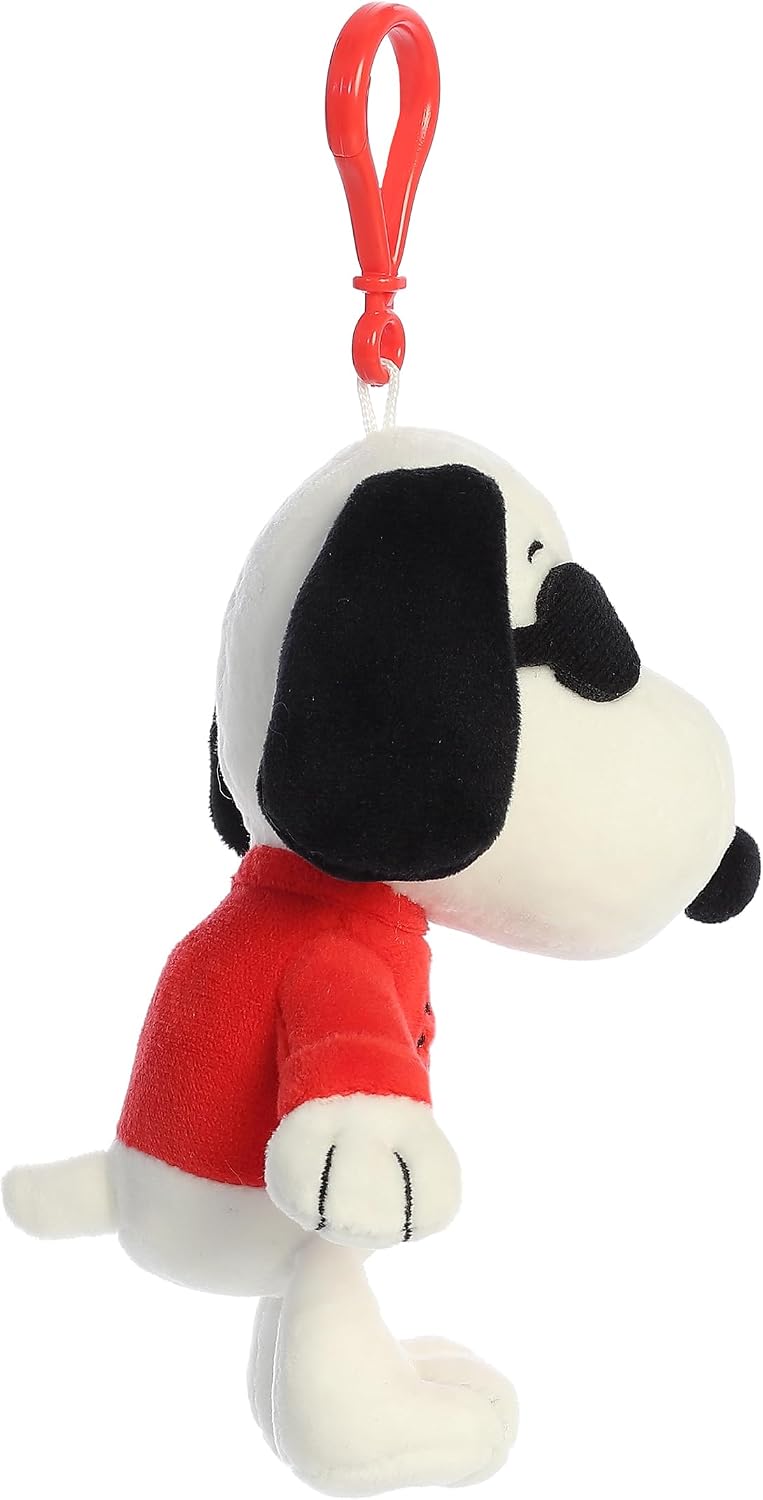Aurora Adorable Peanuts Joe - Peluche con Clip - Juguetes con Licencia Oficial para Todos los fanáticos de Snoopy - Regalo nostálgico para Adultos y Celebraciones de cumpleaños, Color Blanco 5