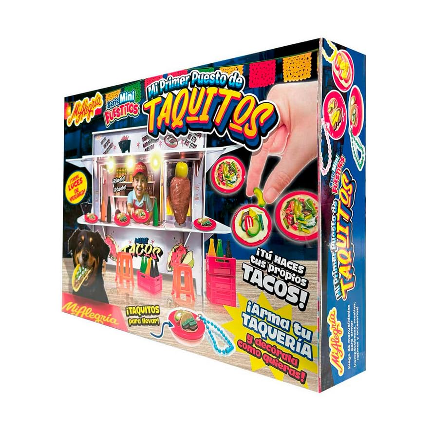 Genérico Mi Primer Puesto de Taquitos, Playset con Luces, Accesorios de Taquería, Juego de rol, Tacos de Pastor - imagen 2