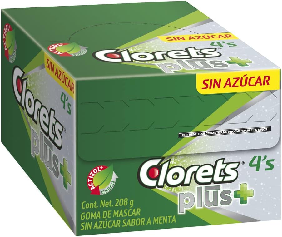 Clorets, 4's Plus, 208 gramos
