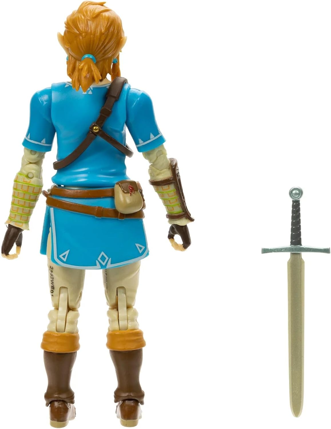Nintendo The Legend of Zelda: Breath of The Wild - Figura de acción de Link de 13 cm con espada de soldado