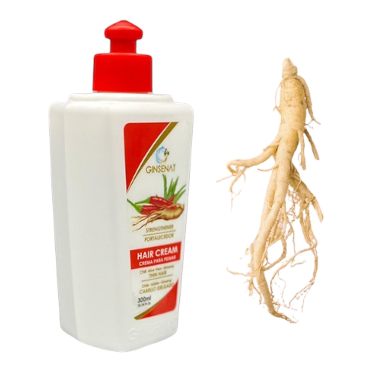 GINSENAT Crema para Peinar Chile 300ml Chile Sabila Ginseng - imagen 3