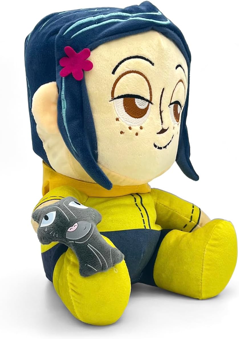 Ult Peluche Premium Coraline con el Gato 42cm Super Size 15th Anniversary Pelicula 2009 Coraline y la Puerta Secreta