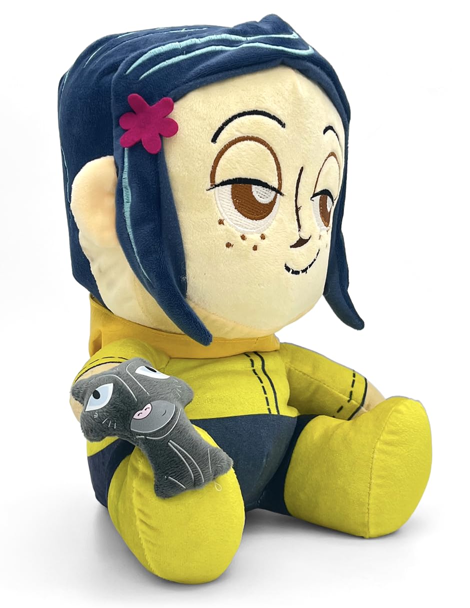Ult Peluche Premium Coraline con el Gato 42cm Super Size 15th Anniversary Pelicula 2009 Coraline y la Puerta Secreta - imagen