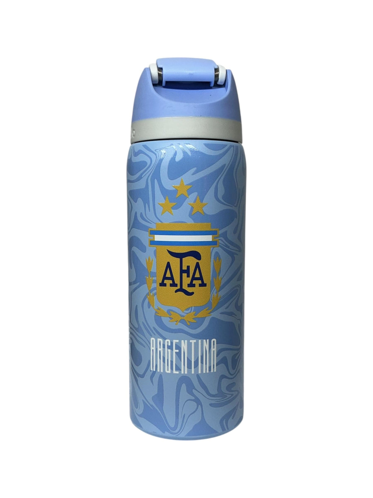 Generico TOP PREMIUM Botella de Agua Deportiva Argentina AFA, Diseño Conmemorativo Copa del Mundo, LM10, Azul con Estrellas, 