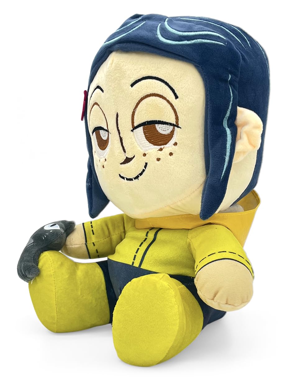 Ult Peluche Premium Coraline con el Gato 42cm Super Size 15th Anniversary Pelicula 2009 Coraline y la Puerta Secreta - imagen