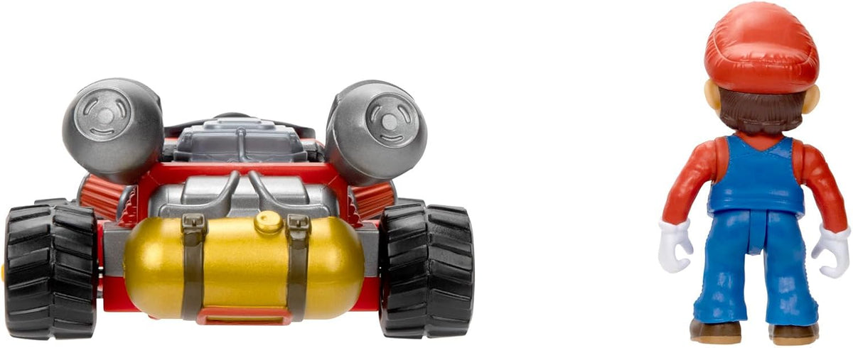 Nintendo Figura Articulada Super Mario Movie Mario con Kart, 2.5''