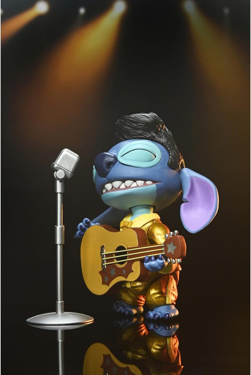 NECA - Stitch - Ultimate Gold Suit Elvis Figura de acción de Escala de 7 Pulgadas
