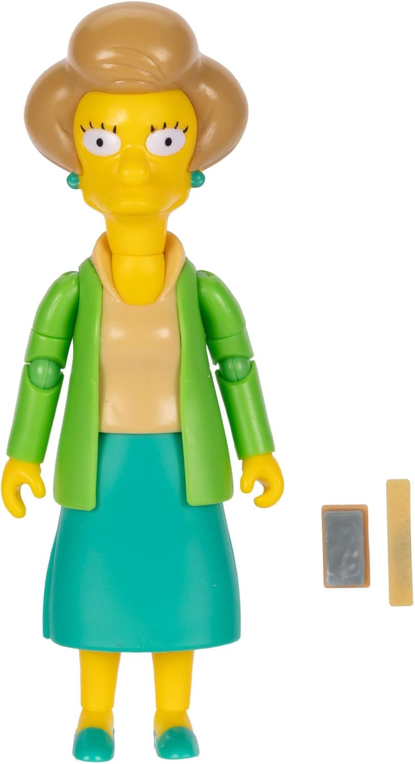 The Simpsons - Cifras de acción Edna Krabappel de 5 Pulgadas con GIS y Regla