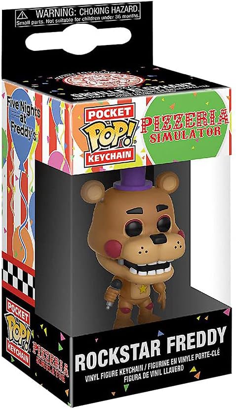 Funko Collectible Figure Pop Keychain Five Nights Pizza Simulator-Rockstar Freddy, Multicolor