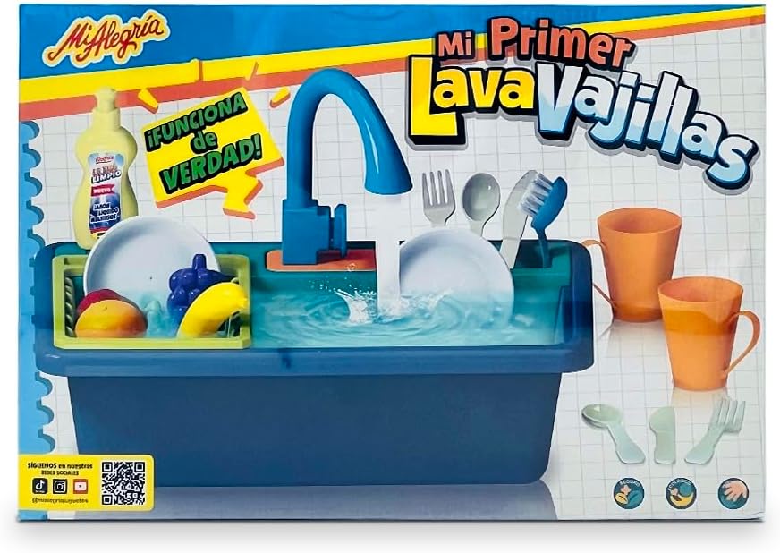 Ult Mi Primer LavaVajillas, Kit de Lavaplatos, Utensilios de Cocina para Hacer Limpieza, Juego Interactivo