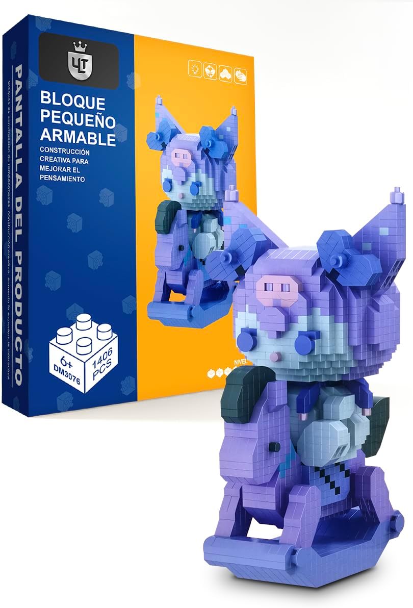 Ult Juguete de Construccion Alta Calidad Kuromi en Caballito HK Bloques de Construccion Armable de Coleccion 1406 Piezas