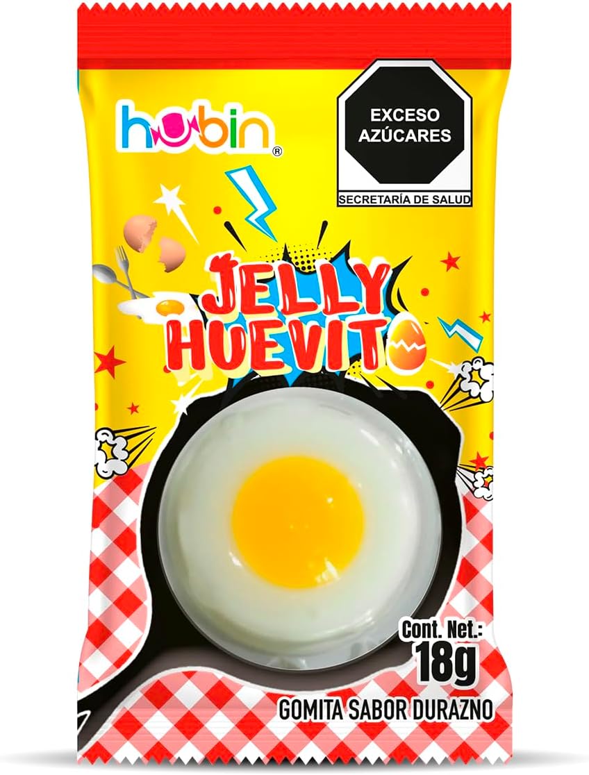 ult jelly huevito tronador dulce de goma sabor durazno huevito de sarten tronador