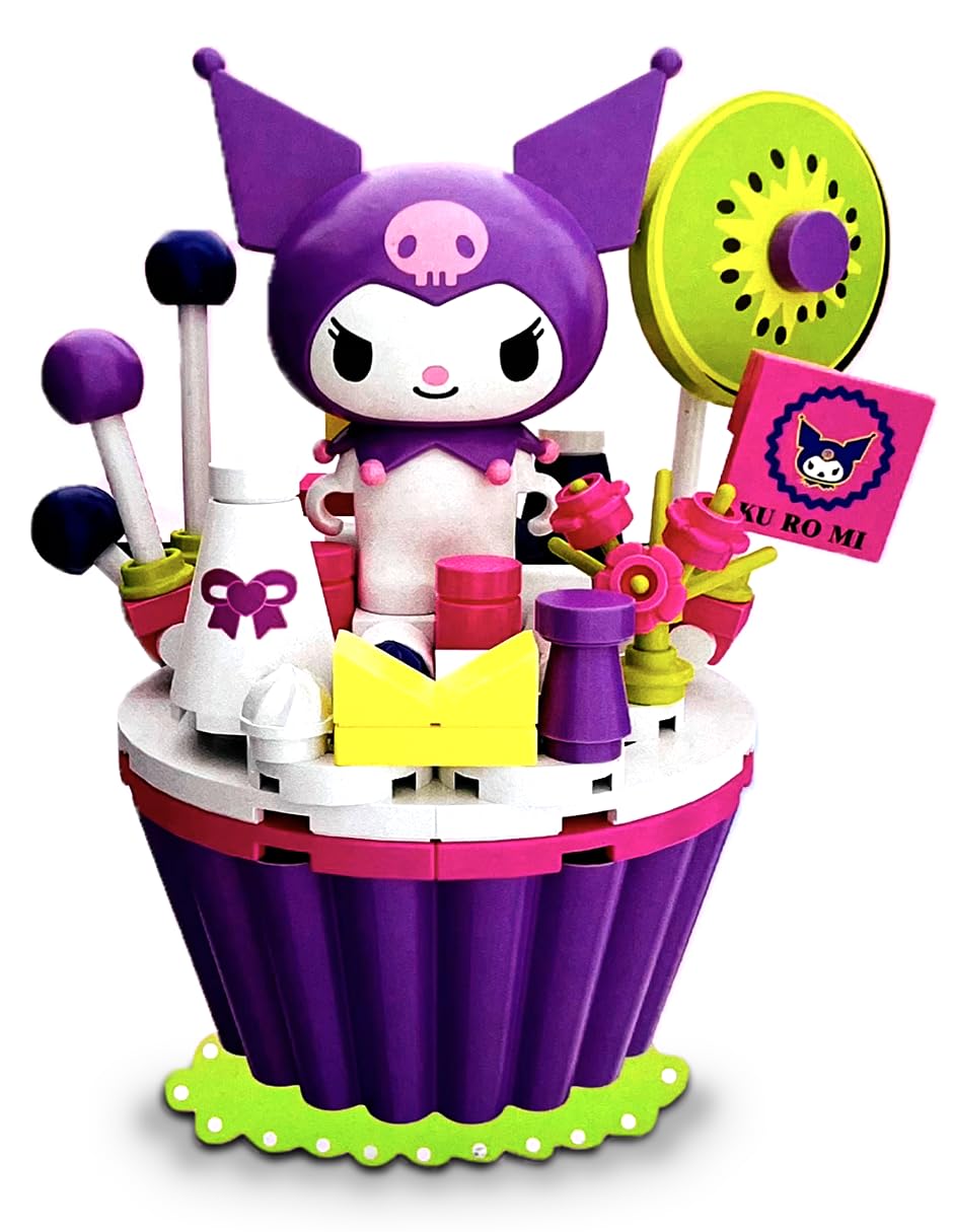Ult Figura Armable Kuromi Morado Cupcake Bloques de Construccion Sanrio - imagen 2