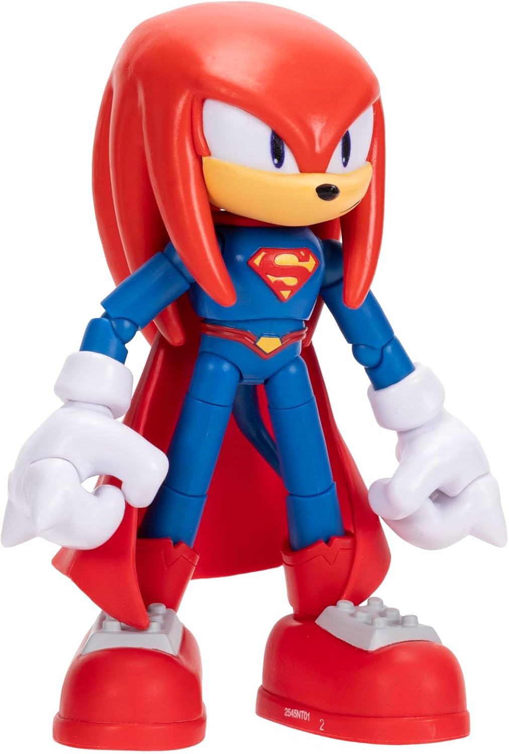 JAKKS Pacific - Figura de Acción DC x Sonic The Hedgehog, Knuckles Superman, Mide 5 Pulgadas, Coleccionable, Edición Superheroes, Edad 3+ años