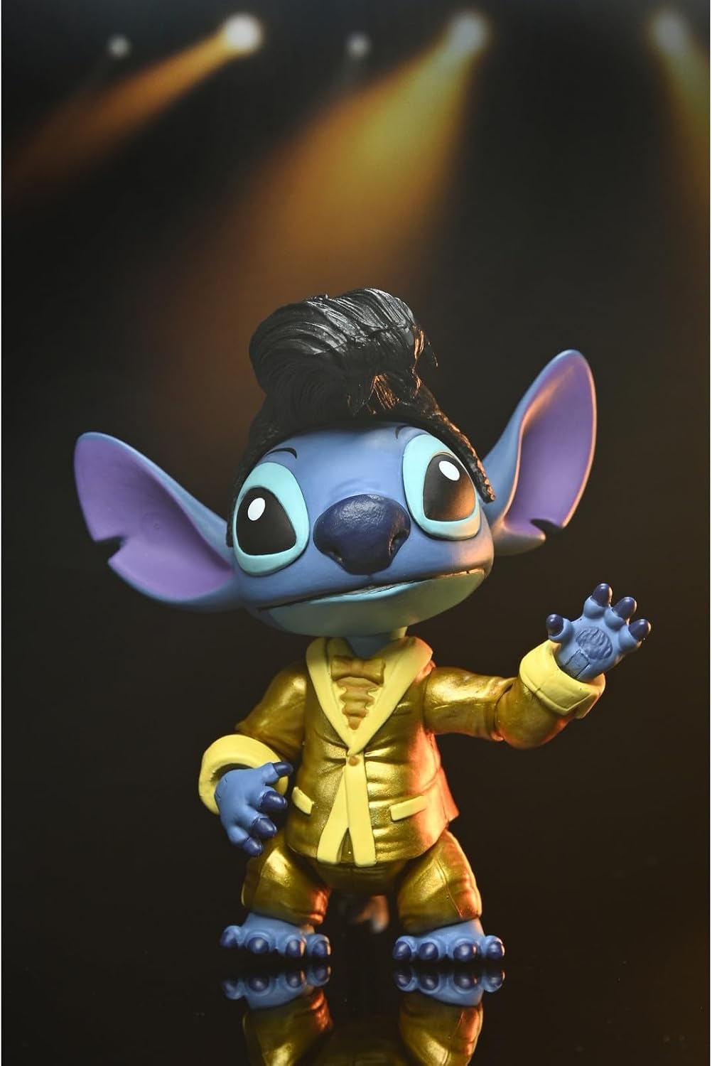 NECA - Stitch - Ultimate Gold Suit Elvis Figura de acción de Escala de 7 Pulgadas