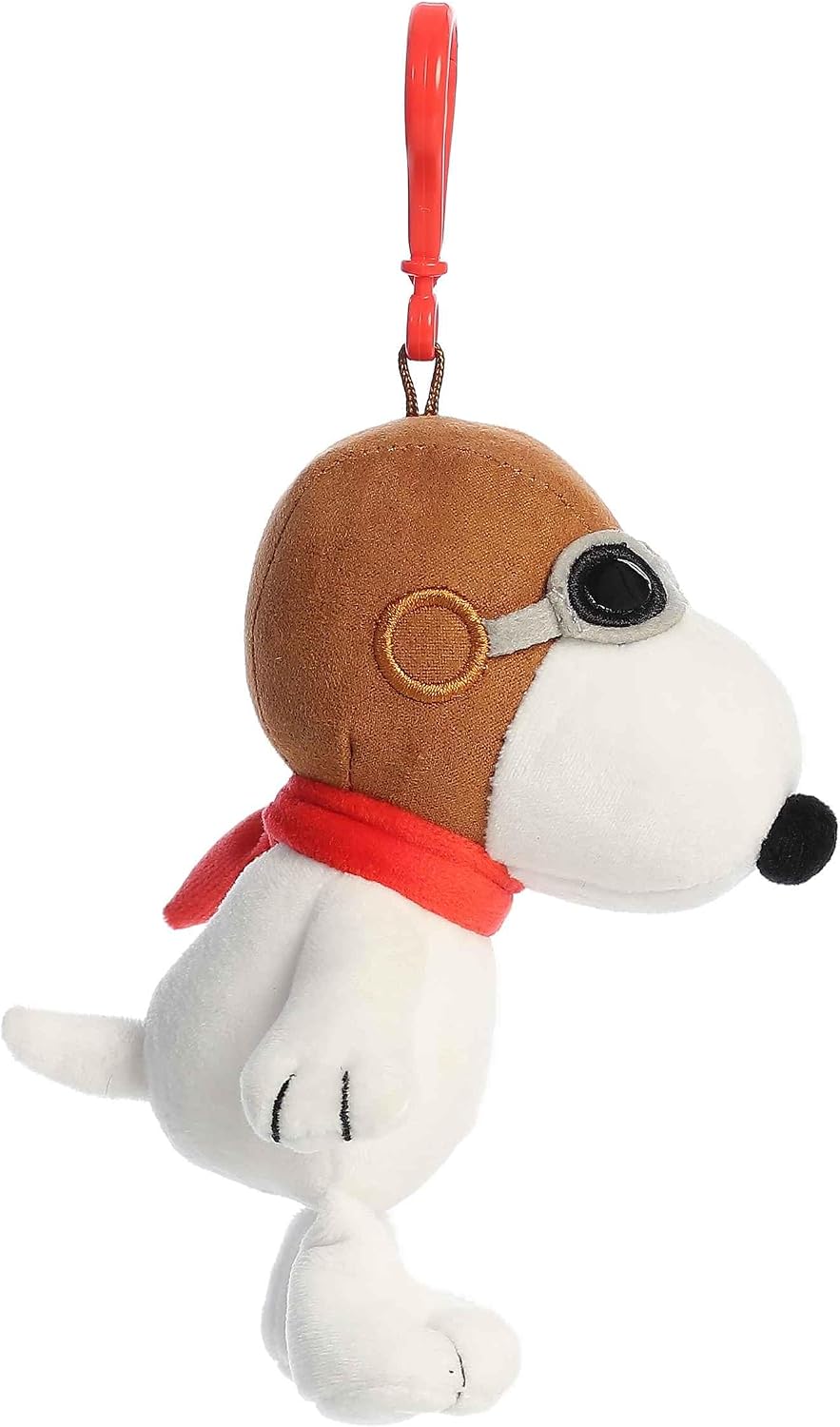 Aurora Adorable Peanuts Flying Ace - Peluche con Clip - Juguetes con Licencia Oficial para Todos los fanáticos de Snoopy - Regalo nostálgico para Adultos y Celebraciones de cumpleaños, Color Blanco 5
