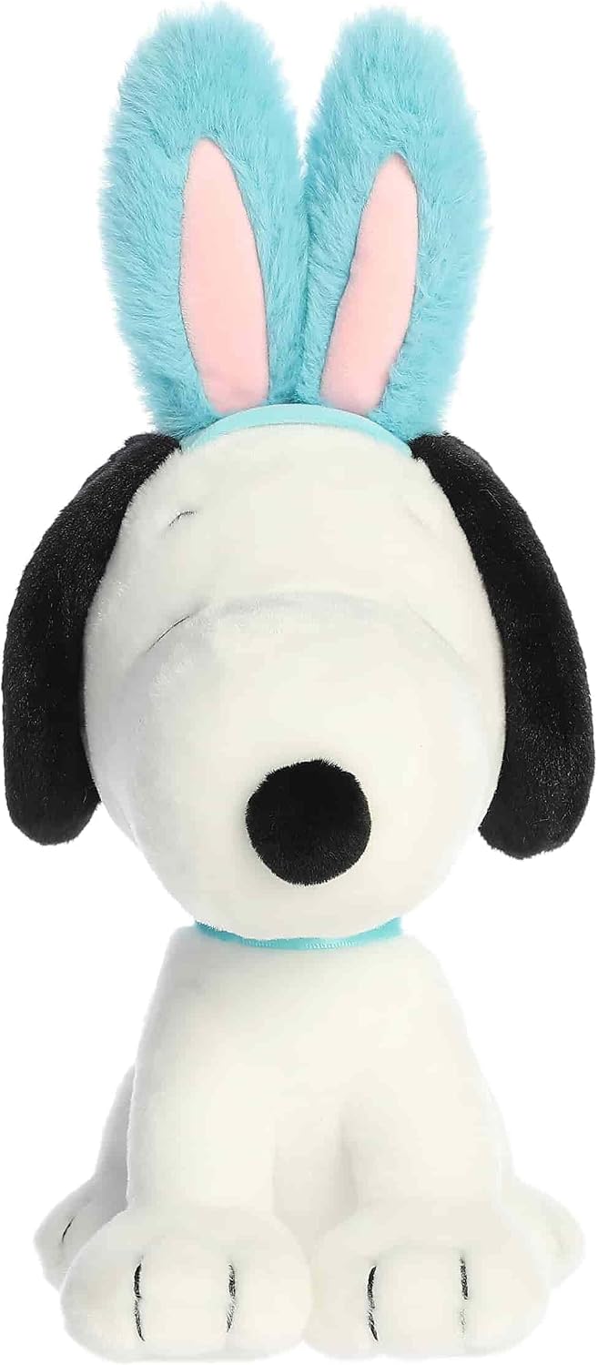 Aurora Adorable Peanuts Easter Snoopy Animal de peluche – Juguetes con licencia oficial para todos los fans de Snoopy – Peluche de temporada para día festivo de Pascua – sentado 9 pulgadas