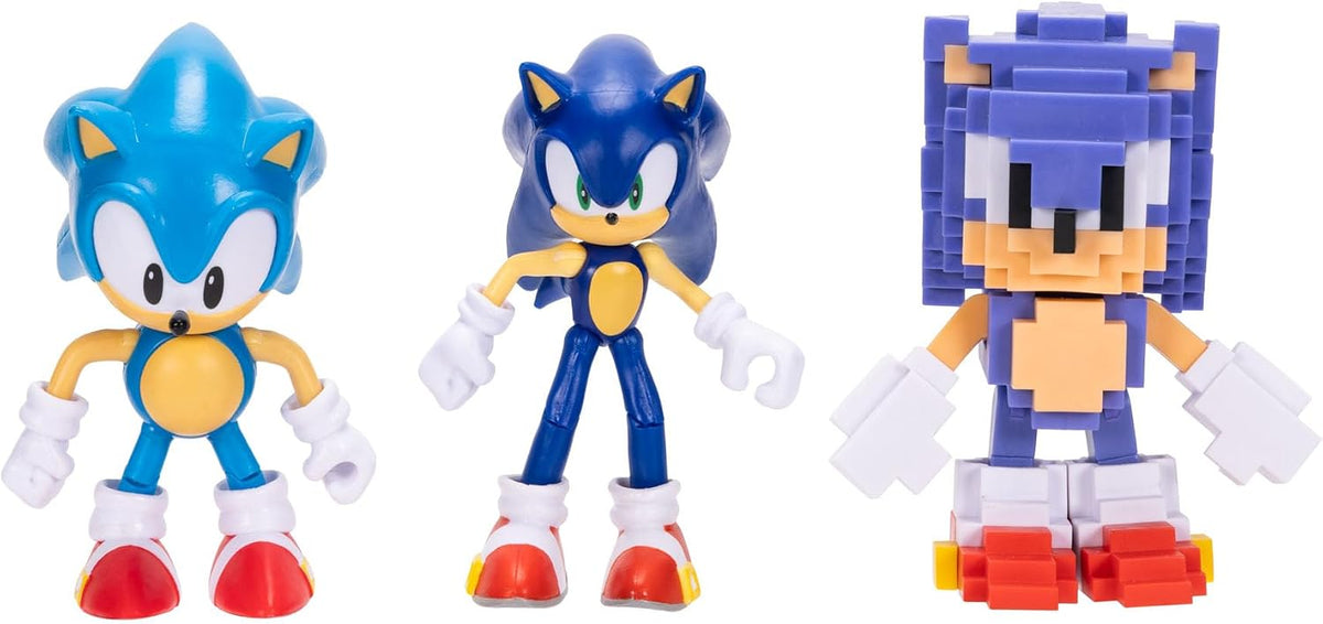 Jakks Pacific Set de Figuras de Acción Sonic The Hedgehog, 35 Aniversario, 3 Figuras Coleccionables