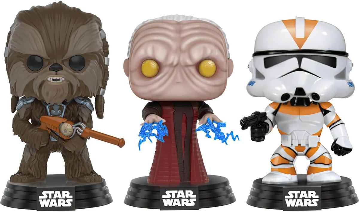 Funko Juego de 3 Cifras Pop! Star Wars Tarfful sin Capucha Emperador Utapau Clone 2017 Exclusivo de la Convención de otoño