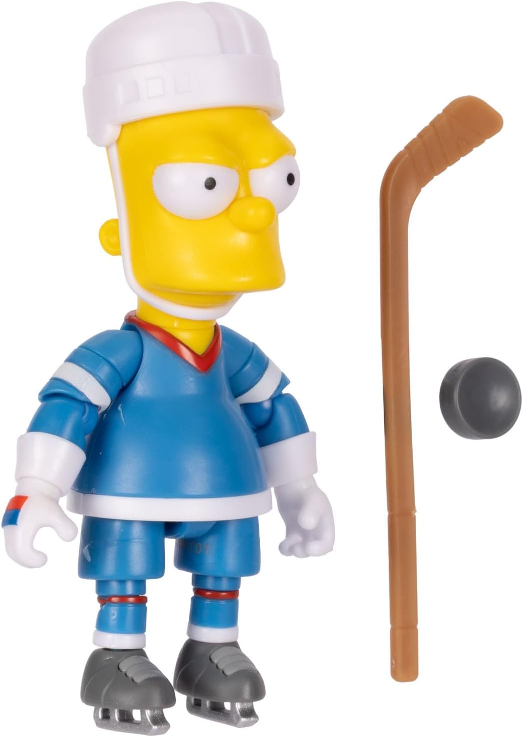 The Simpsons - Cifras de acción de Hockey de 5 Pulgadas con Palo de Hockey y Disco