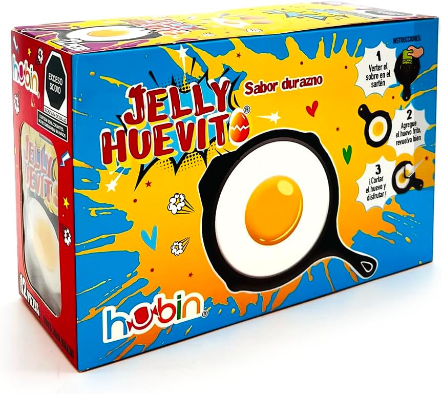ult jelly huevito tronador dulce de goma sabor durazno huevito de sarten tronador