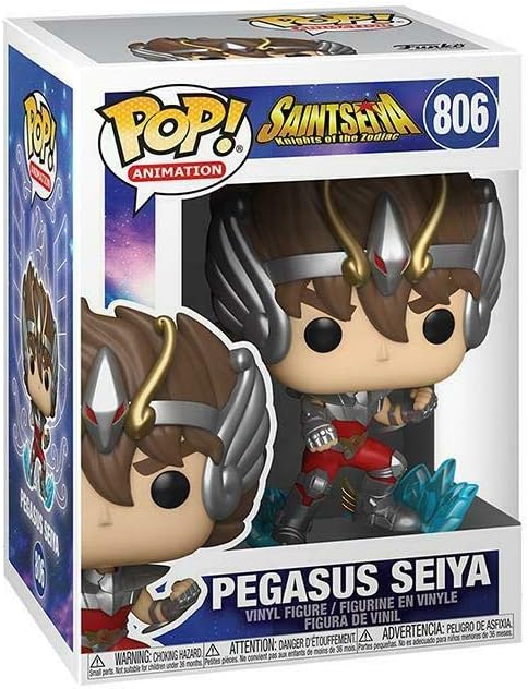 Funko Pop! Anime: Seiya - Figura de vinilo Pegasus Seiya (incluido con funda protectora Pop Box)