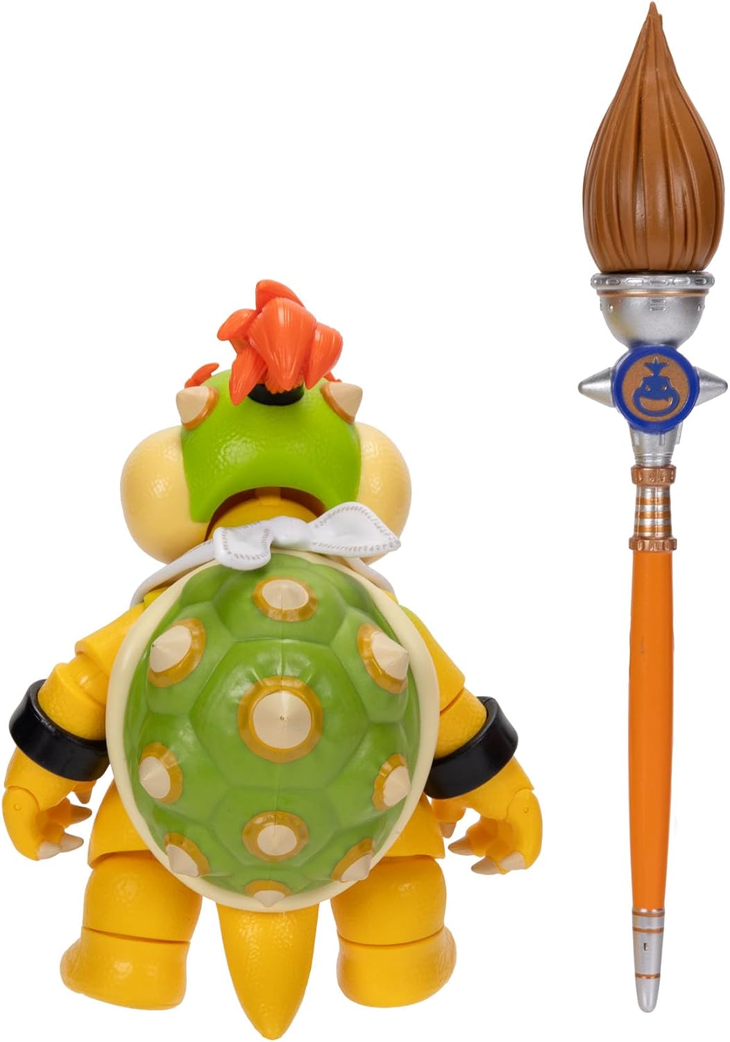 Jakks Pacific Super Mario Galaxy Movie Figura Bowser Jr. 5 Pulgadas con Pincel, 17 Puntos de Articulación, Coleccionable, +3 Años