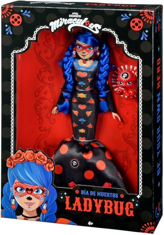 Miraculous - Ladybug Catrina - Muñeca de Moda Coleccionable de 10.5 Pulgadas con Accesorios - Inspirada en Día de Muertos - Ideal para Regalo y Colección