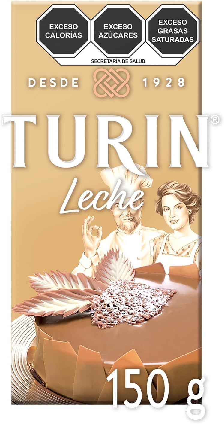Turin Tablilla de Chocolate con Leche para Reposteria 150G