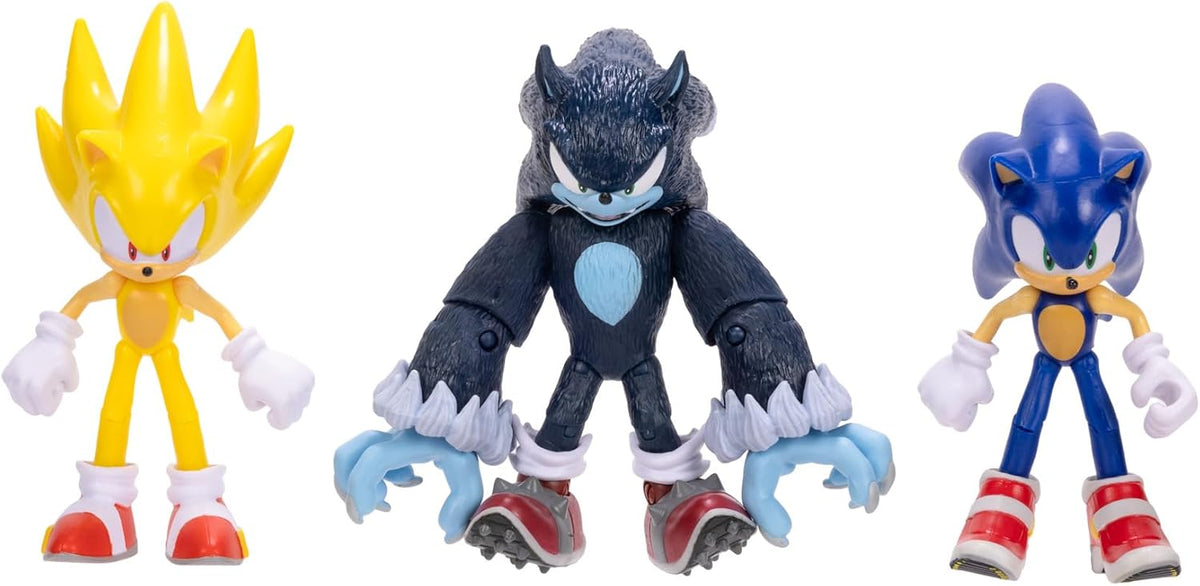 Sonic The Hedgehog Set 3 Figuras 4” Formas de Sonic