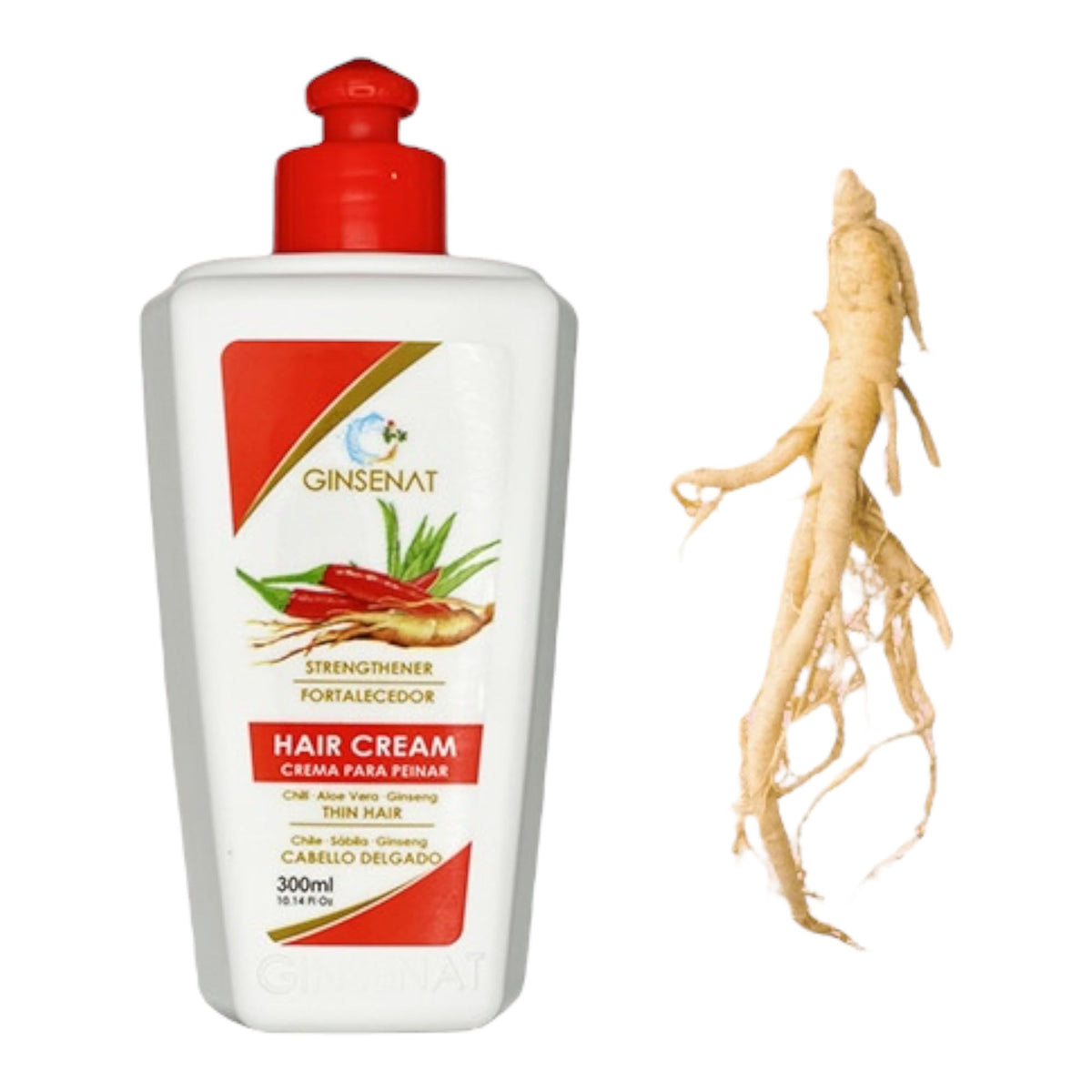 GINSENAT Crema para Peinar Chile 300ml Chile Sabila Ginseng - imagen 2