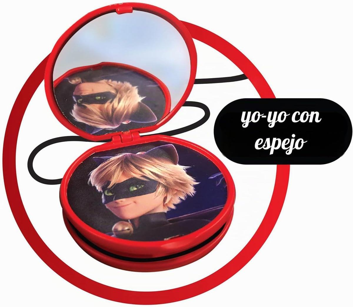 Bandai - Miraculous Ladybug - Kit de transformación - Disfraz de Ladybug - Caja Jojo Máscara Tikki Pendientes Kwami - Disfraz y Accesorios Miraculous - Juguetes para niños a Partir de 4 años - P50604