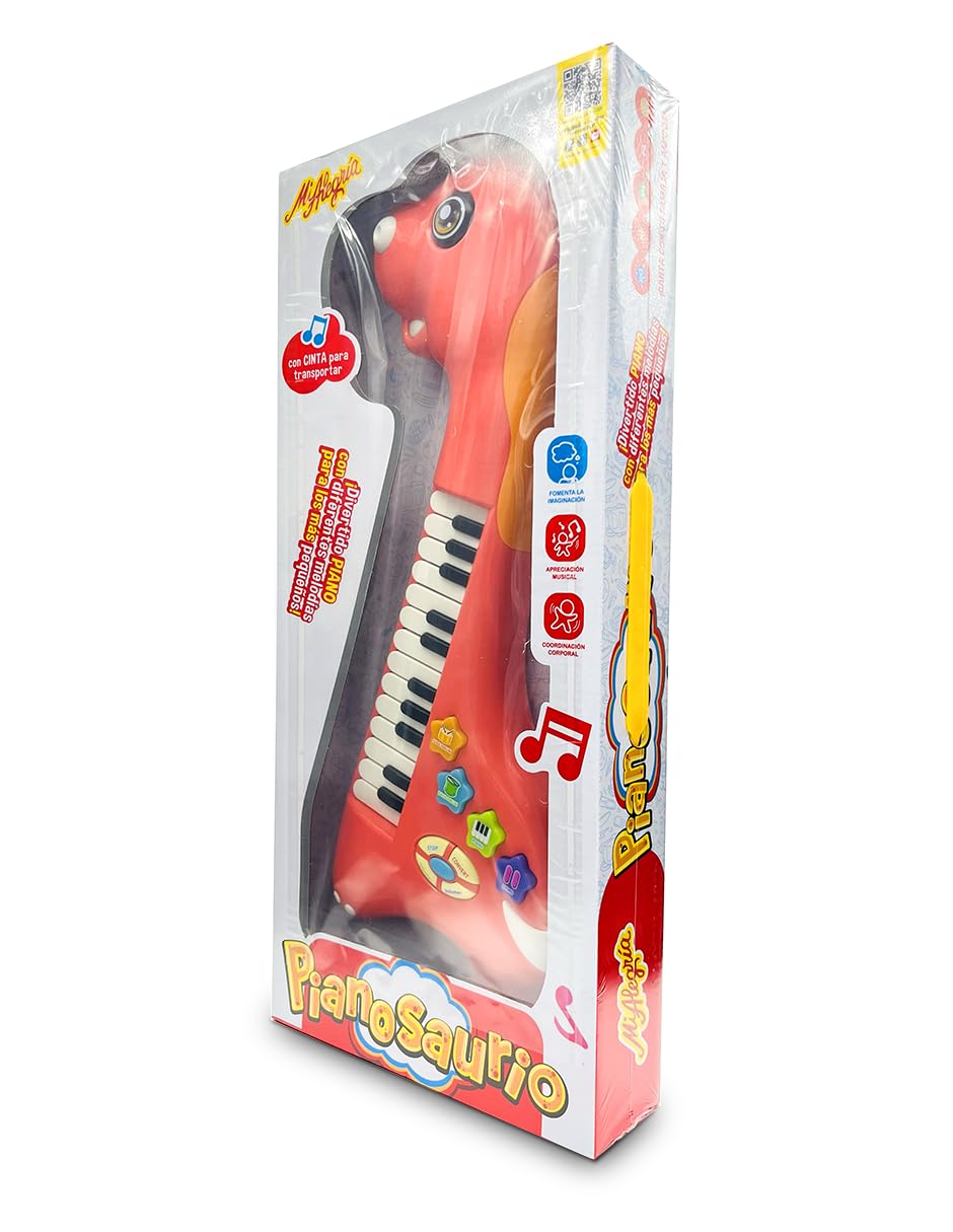 Ult Pianosaurio Piano en Forma de Dinosaurio Diferentes melodias Instrumento Musical de Juguete - imagen 4