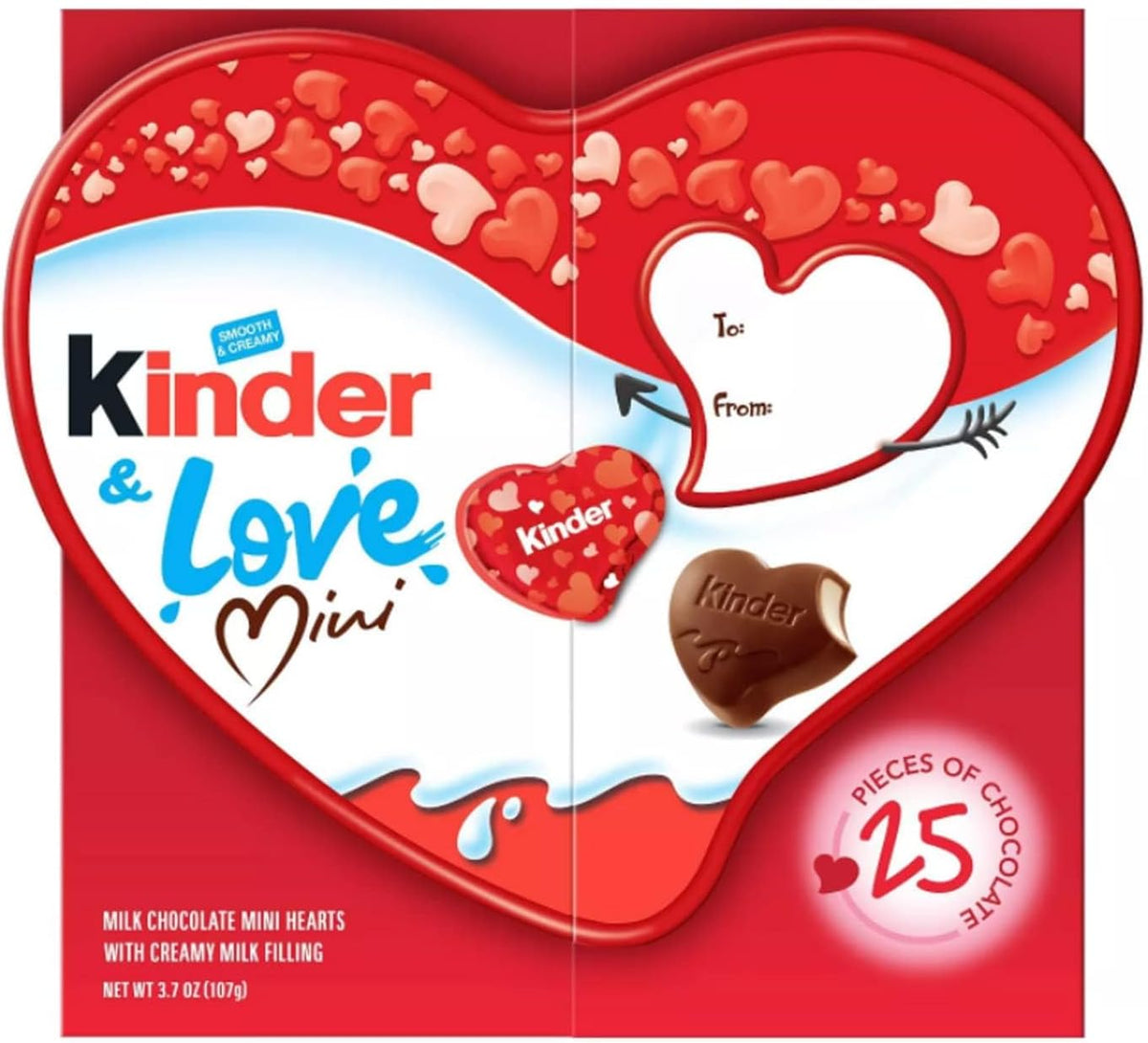 Kinder San Valentín Caja Chocolates Corazones Minis 105gr